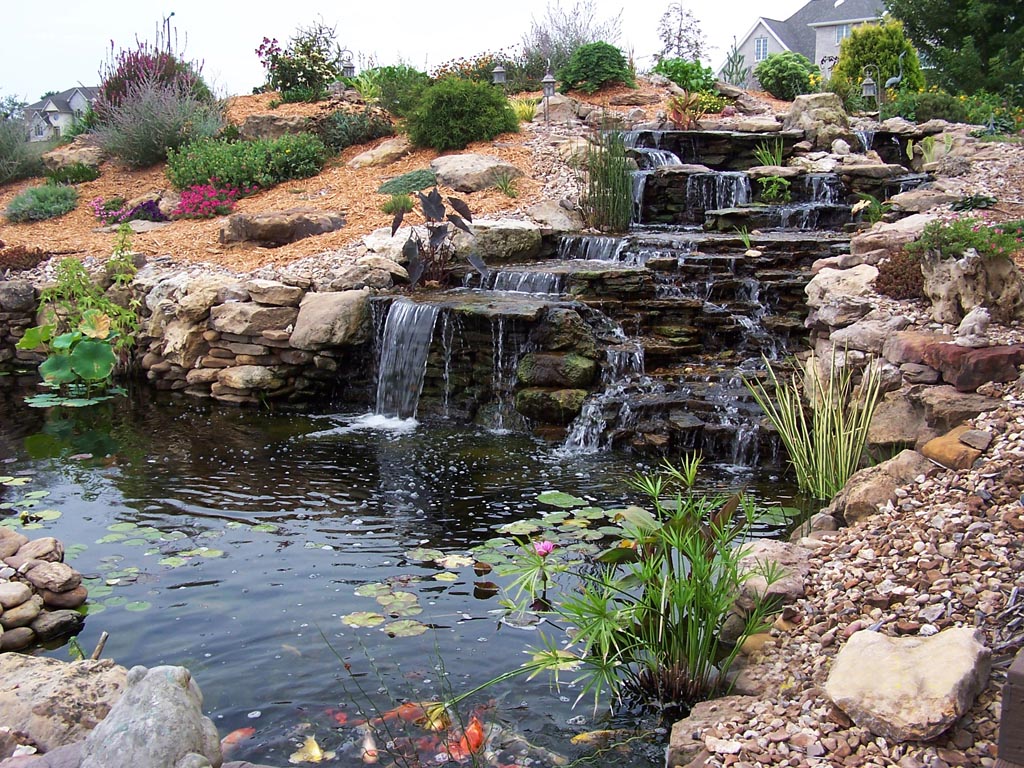 Garden Pond Waterfall Ideas