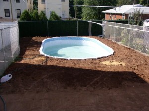 Semi Inground Pool Installation