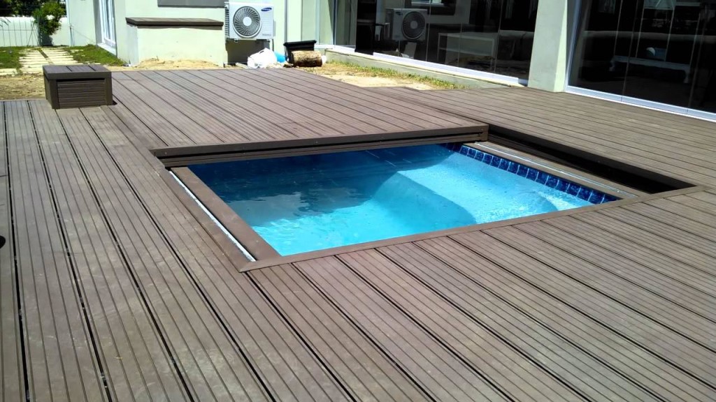 inground pool wood deck ideas