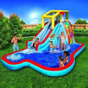 banzai inflatable big blast cannon splash slide lagoon pool outdoor water park