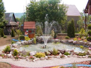 Landscape Design with Water Fountains