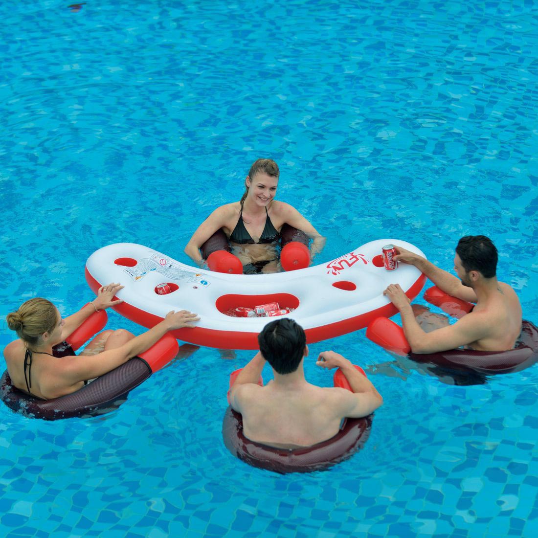 Floating Pool Bar with Seats