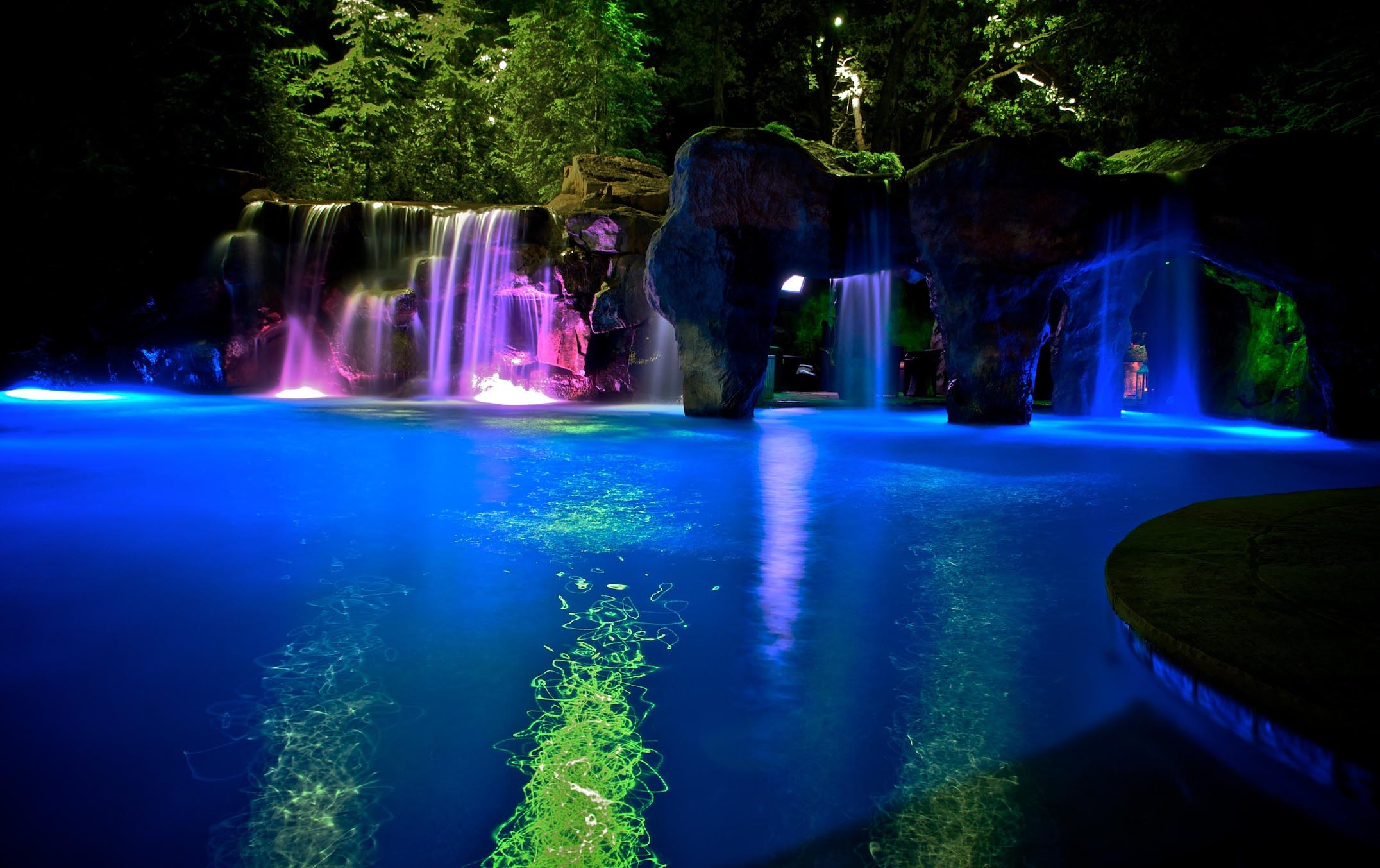 Luxury Pools with Waterfalls